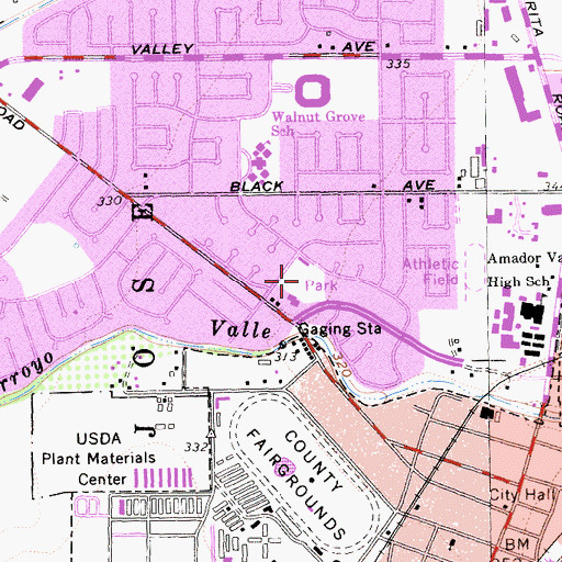 Topographic Map of Harvest Park, CA