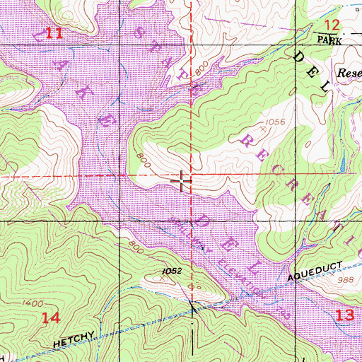 Topographic Map of Hetch Hetchy Camp, CA