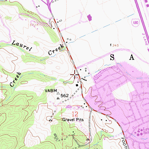 Topographic Map of Moller Park, CA