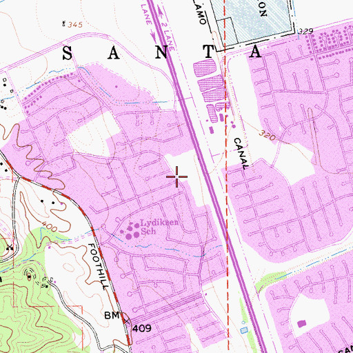 Topographic Map of Muirwood Park, CA