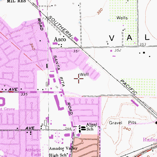 Topographic Map of Orloff Park, CA