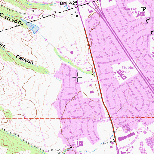 Topographic Map of Shannon Park, CA