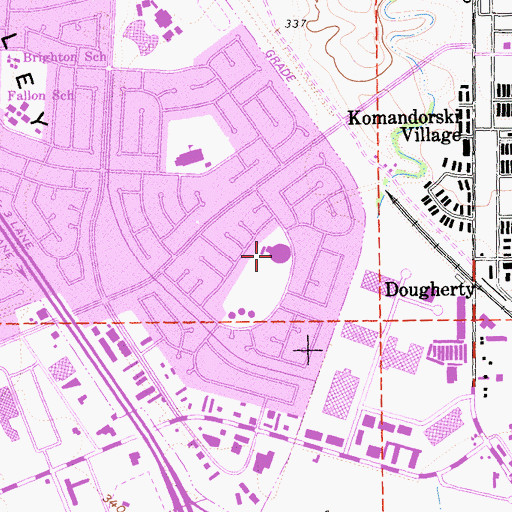 Topographic Map of Wells Middle School, CA