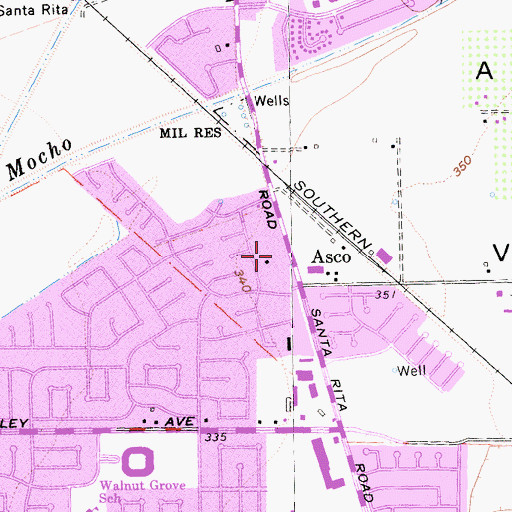 Topographic Map of Bicentennial Park, CA