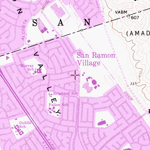Topographic Map of Dublin Swim Center, CA