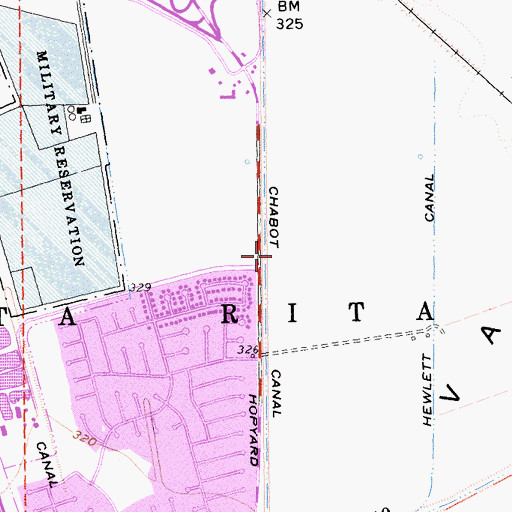 Topographic Map of Gateway Square Shopping Center, CA