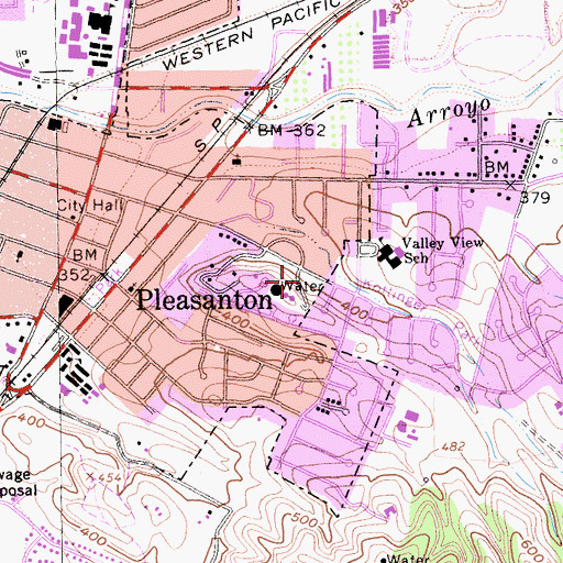 Topographic Map of McKinley Park, CA