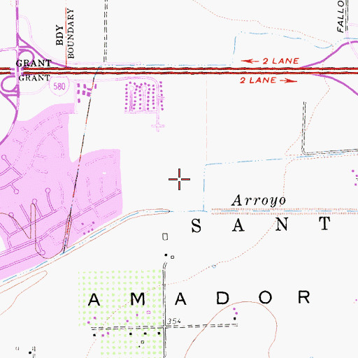 Topographic Map of Meadows Park, CA