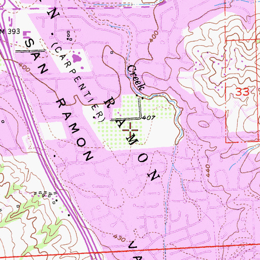 Topographic Map of Osage Park, CA