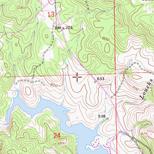 Topographic Map of O'Byrnes School (historical), CA