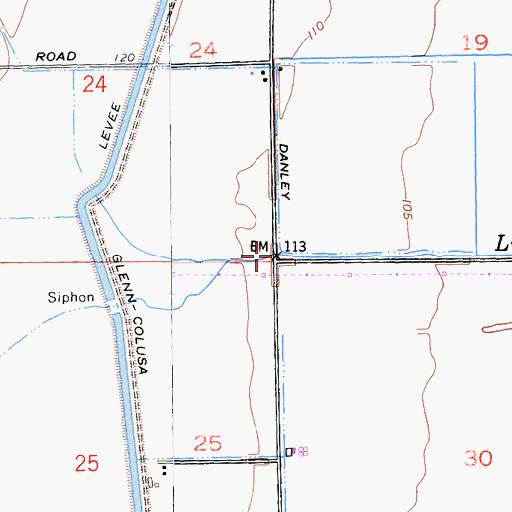 Topographic Map of Lurline (historical), CA