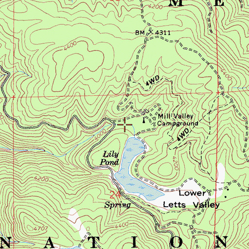 Topographic Map of Mill Valley, CA