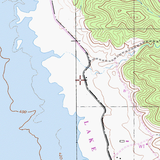 Topographic Map of Harris Ranch, CA