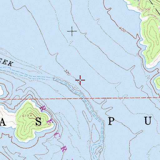 Topographic Map of Monticello (historical), CA