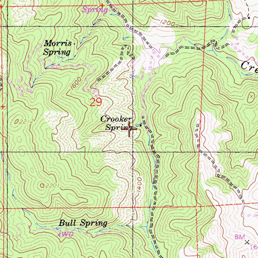 Topographic Map of Scott Cabin, CA