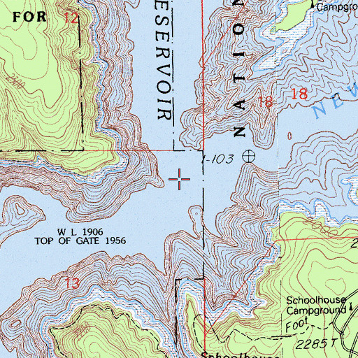 Topographic Map of Garden Valley, CA