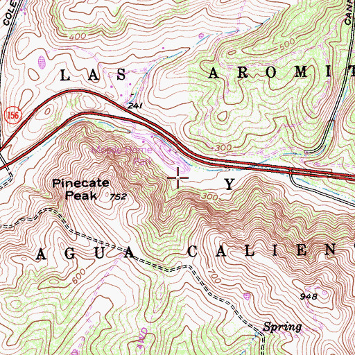 Topographic Map of Aromas School (historical), CA