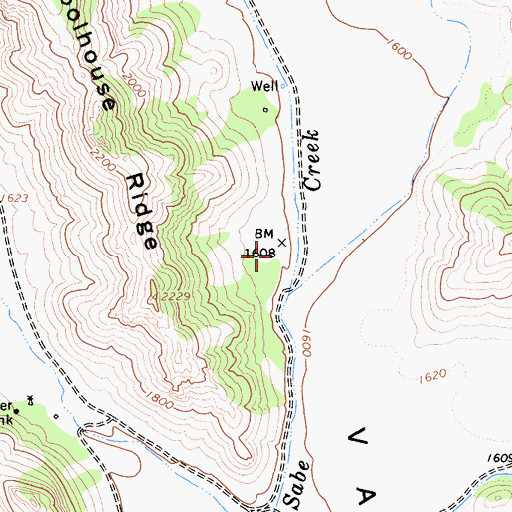 Topographic Map of Quien Sabe School (historical), CA