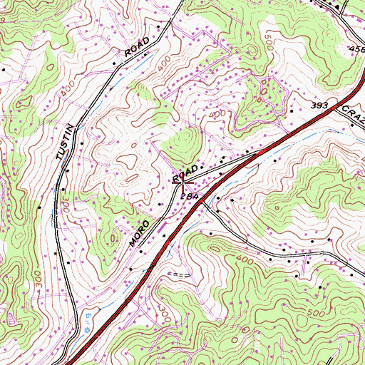 Topographic Map of Langley School (historical), CA