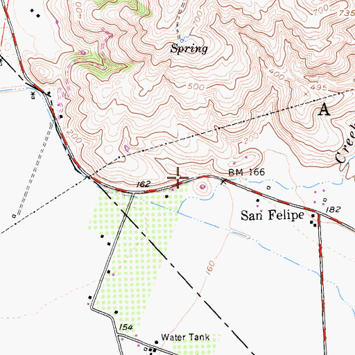 Topographic Map of San Felipe School (historical), CA