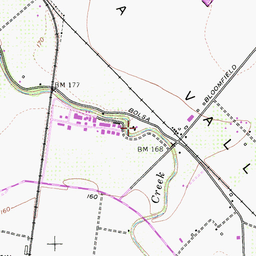 Topographic Map of Sunnybrook School (historical), CA