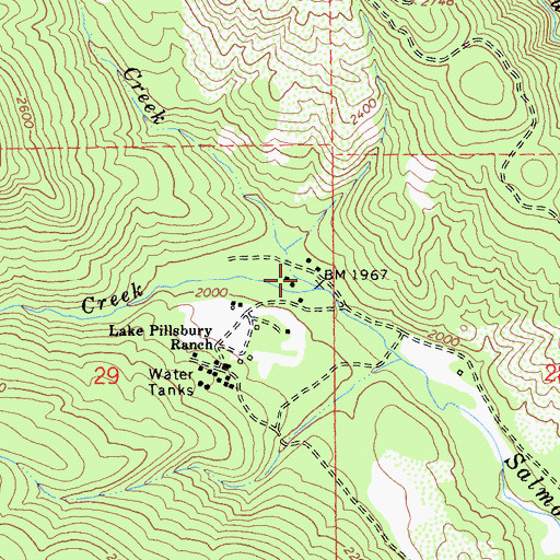 Topographic Map of Fuller Ranch, CA