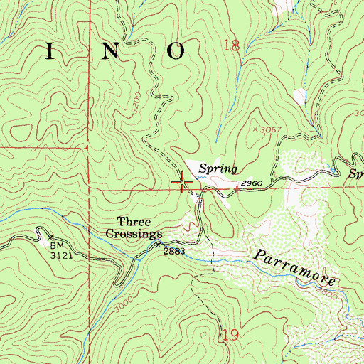 Topographic Map of Smith Ranch (historical), CA