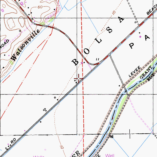 Topographic Map of Beach School (historical), CA