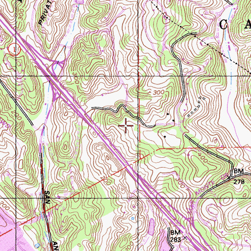 Topographic Map of Hill School (historical), CA