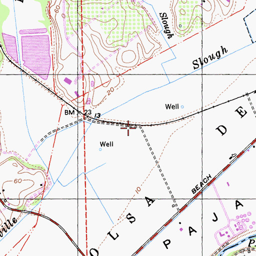 Topographic Map of Nuga (historical), CA