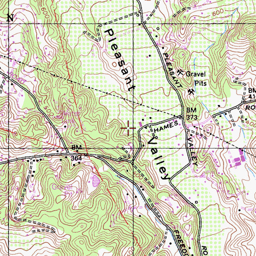 Topographic Map of Pleasant Valley School (historical), CA