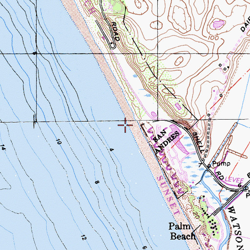 Topographic Map of Port Watsonville (historical), CA