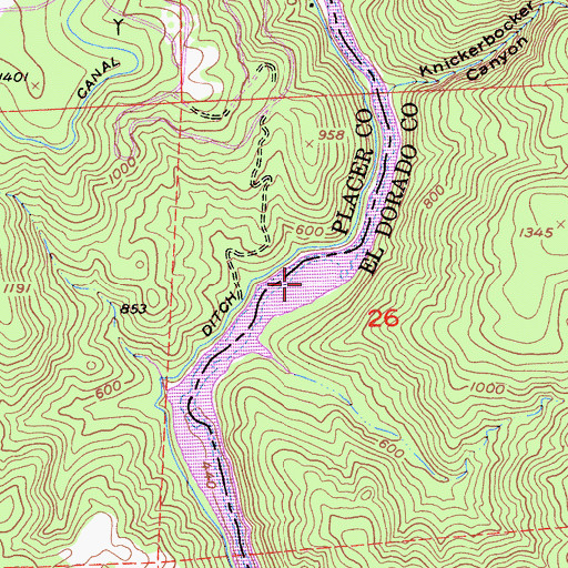 Topographic Map of Oregon Bar (historical), CA