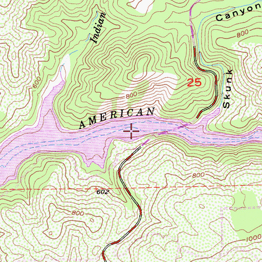 Topographic Map of Natomas Diversion Dam (historical), CA