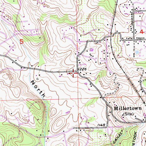 Topographic Map of Edgemont School (historical), CA