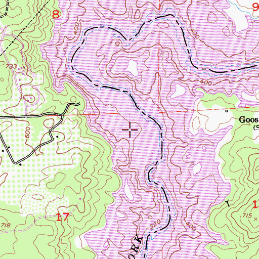 Topographic Map of Horseshoe Bar (historical), CA