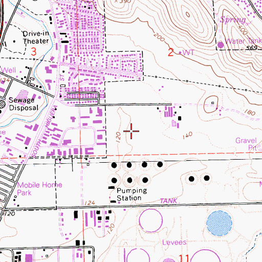 Topographic Map of Clark Field (historical), CA