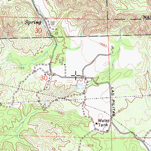 Topographic Map of El Dorado School (historical), CA