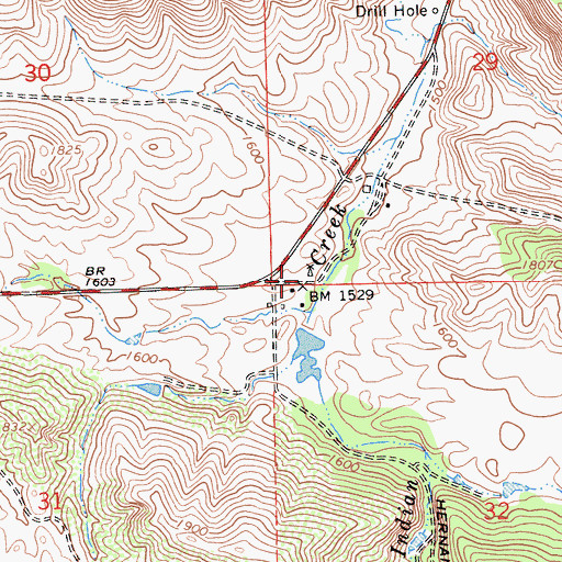 Topographic Map of Highland School (historical), CA