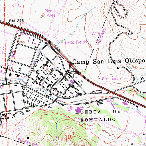 Topographic Map of Hope School (historical), CA