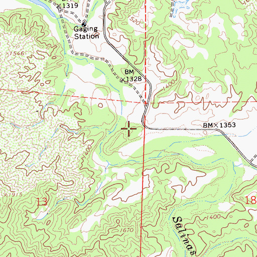 Topographic Map of New District School (historical), CA