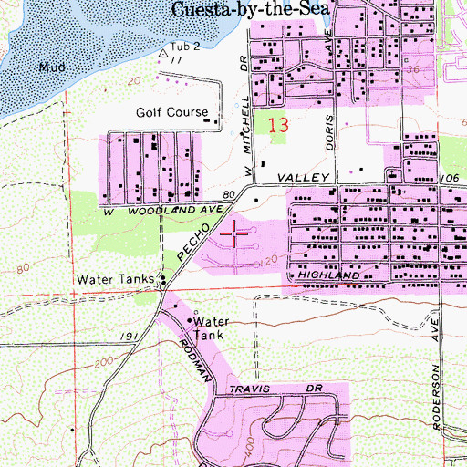 Topographic Map of Redfield Woods (historical), CA