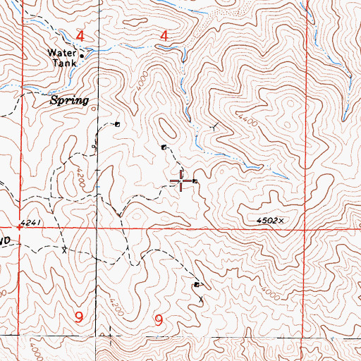 Topographic Map of Miles Prospect, CA