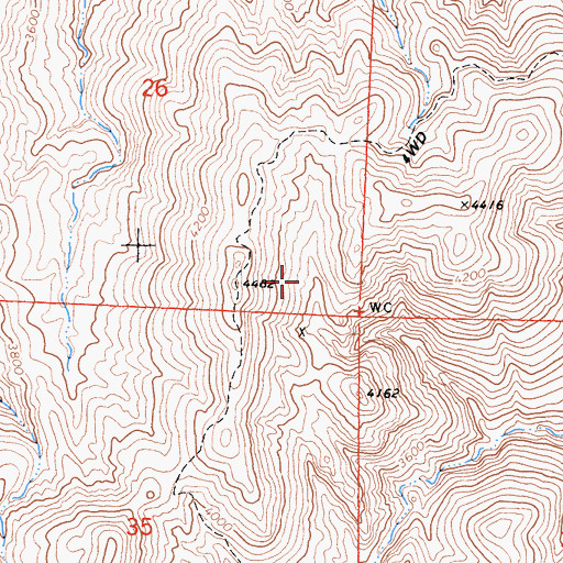 Topographic Map of Picture Rock Mine, CA