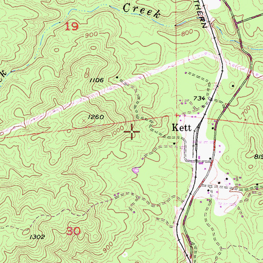 Topographic Map of Alice Consolidated Mine, CA
