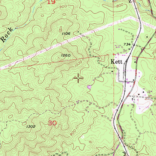 Topographic Map of Black Spider Mine, CA