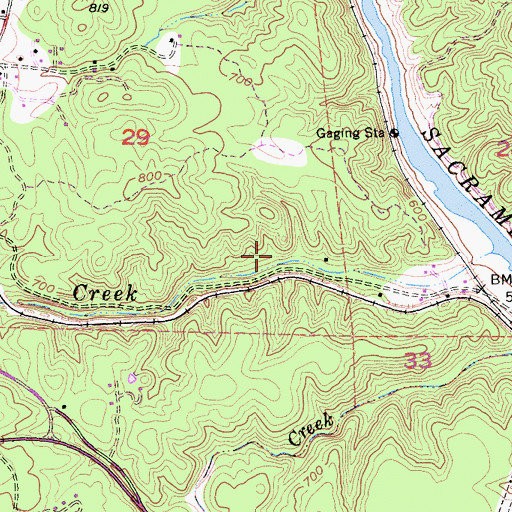Topographic Map of Bunker Hill Mine, CA