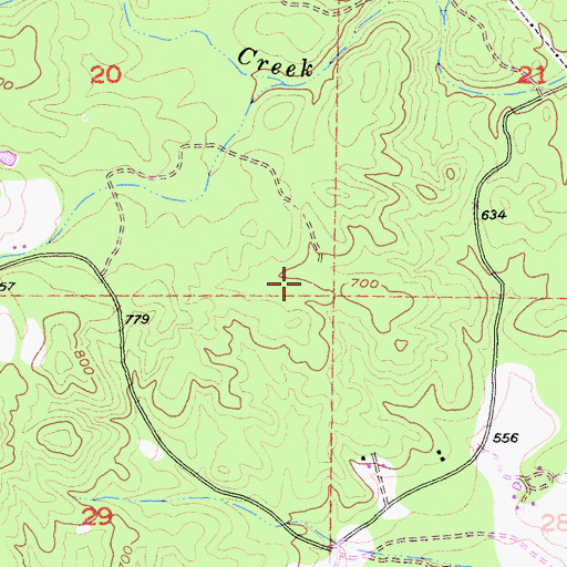 Topographic Map of Centerville Hydraulic Pits, CA