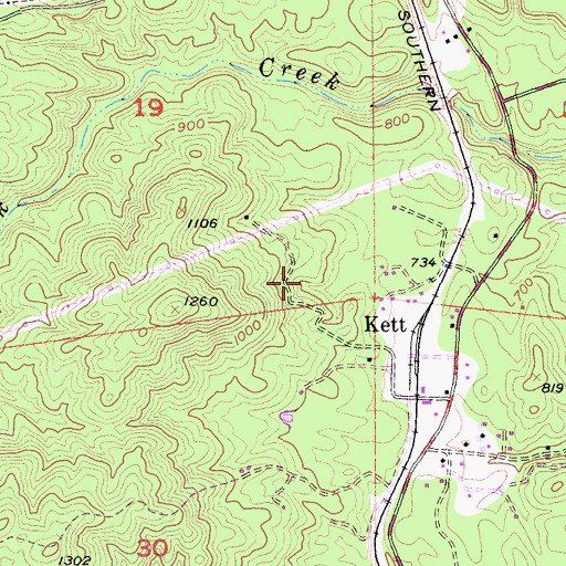 Topographic Map of Compton Mine, CA