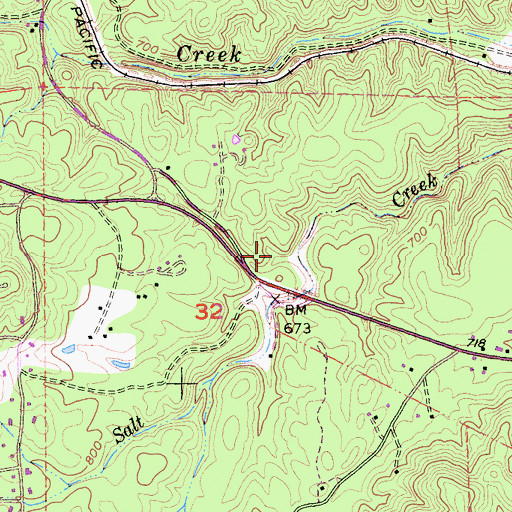 Topographic Map of Corrine Mine, CA